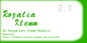 rozalia klemm business card